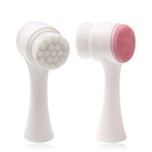 Load image into Gallery viewer, Double Side Silicone Facial Cleanser Brush Portable Size 3D Face Cleaning Vibration Massage Face Washing  Skin Care Tools TSLM1